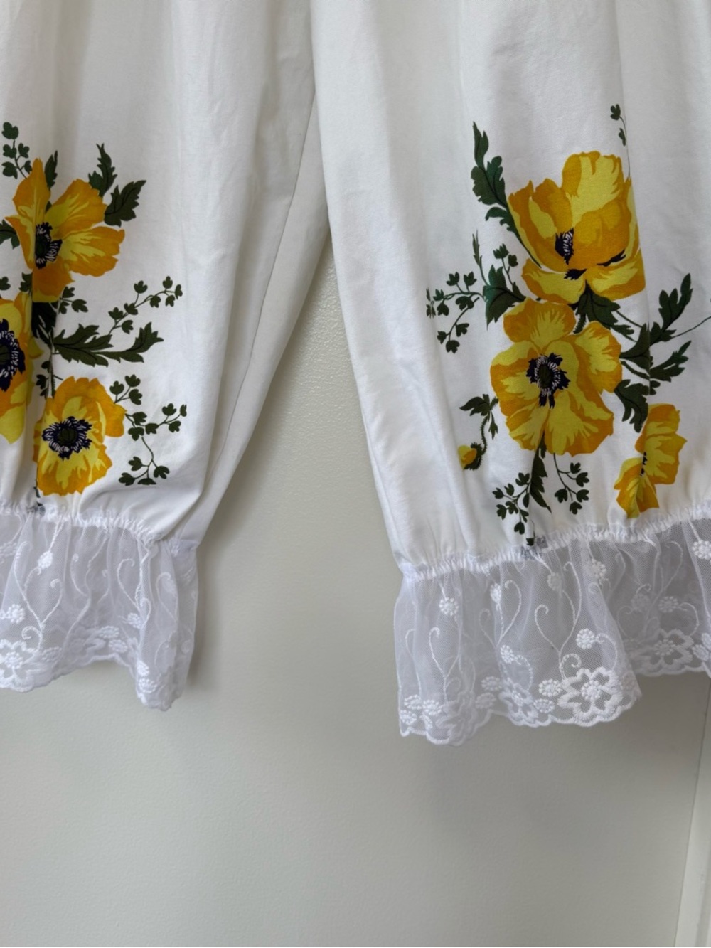 Handmade Floral Lace Bloomers with Elastic Waistband Vintage Upcycle M-XL - Picture 4 of 7